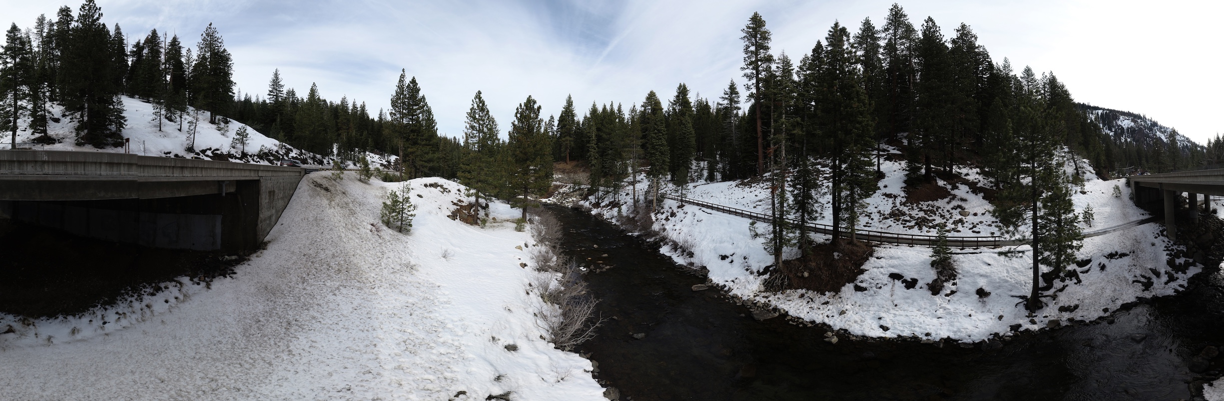 A river running through the middle of a forest.